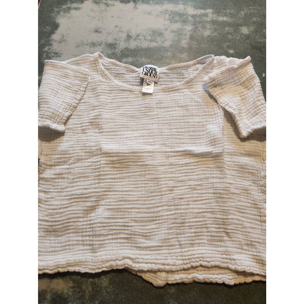 Prairie Underground white cotton crop top sz XS